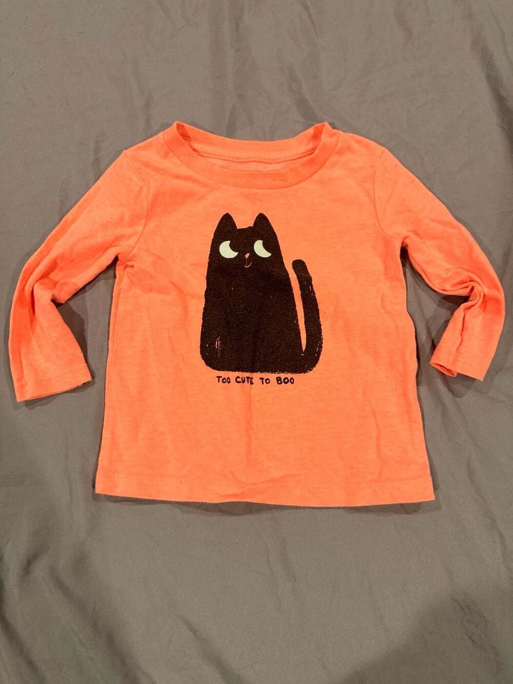 Gymboree Black Cat Halloween Shirt Size 12-18 Months